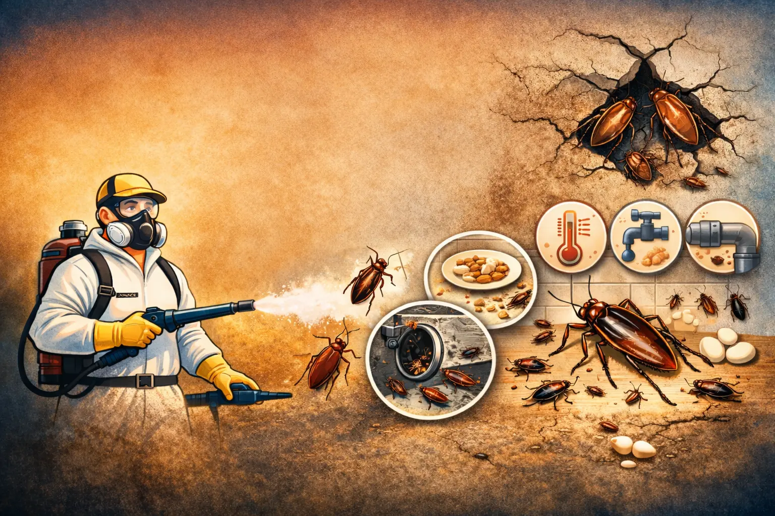 افضل طريقه للقضاء على الصراصير